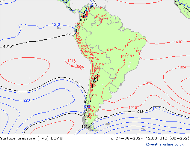 Luchtdruk (Grond) ECMWF di 04.06.2024 12 UTC