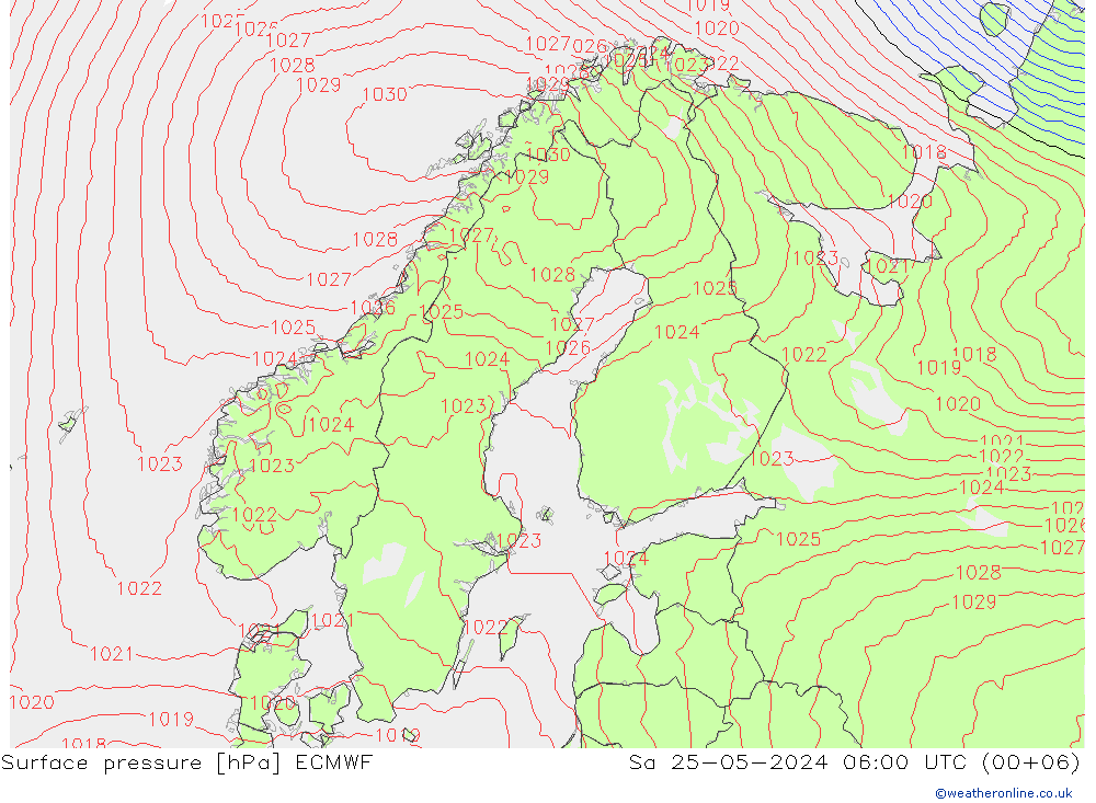 Yer basıncı ECMWF Cts 25.05.2024 06 UTC