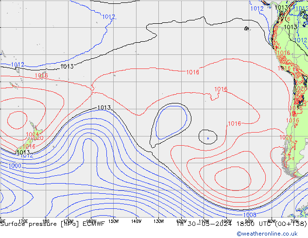 Yer basıncı ECMWF Per 30.05.2024 18 UTC