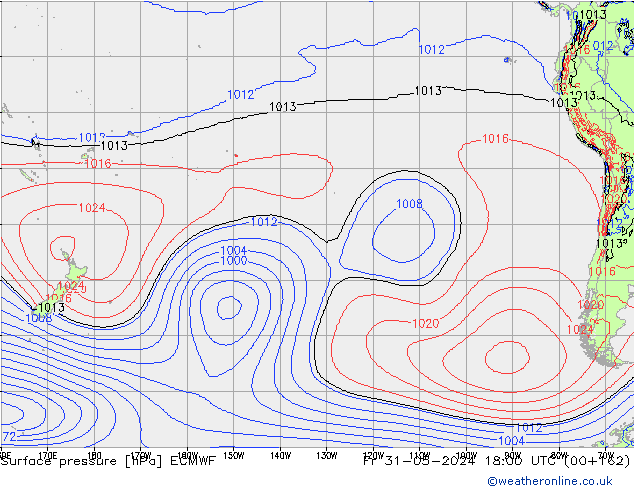 Luchtdruk (Grond) ECMWF vr 31.05.2024 18 UTC