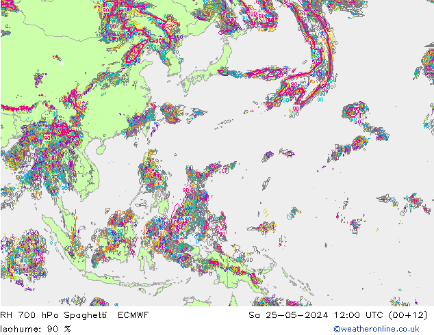 700 hPa Nispi Nem Spaghetti ECMWF Cts 25.05.2024 12 UTC