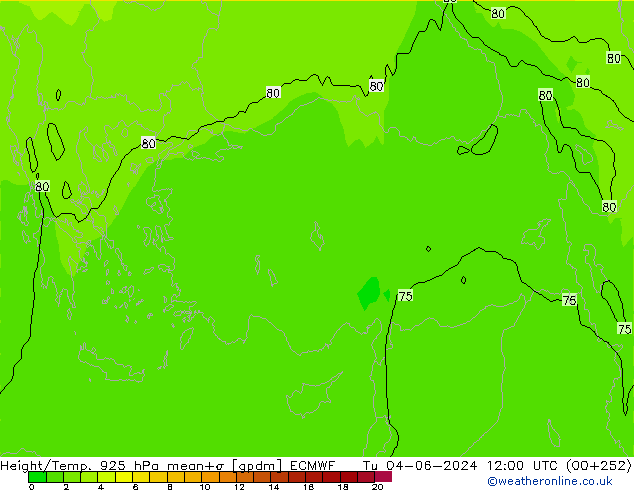 Geop./Temp. 925 hPa ECMWF mar 04.06.2024 12 UTC