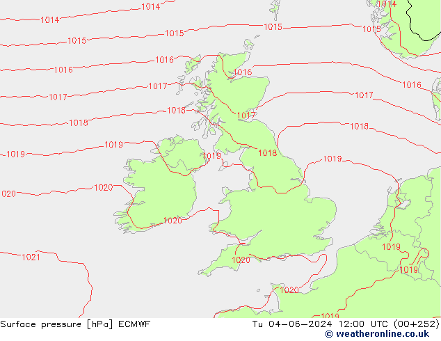 Pressione al suolo ECMWF mar 04.06.2024 12 UTC