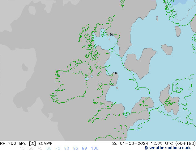 RH 700 hPa ECMWF  01.06.2024 12 UTC