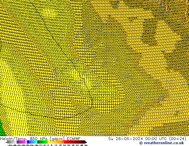 Height/Temp. 850 hPa ECMWF  26.05.2024 00 UTC