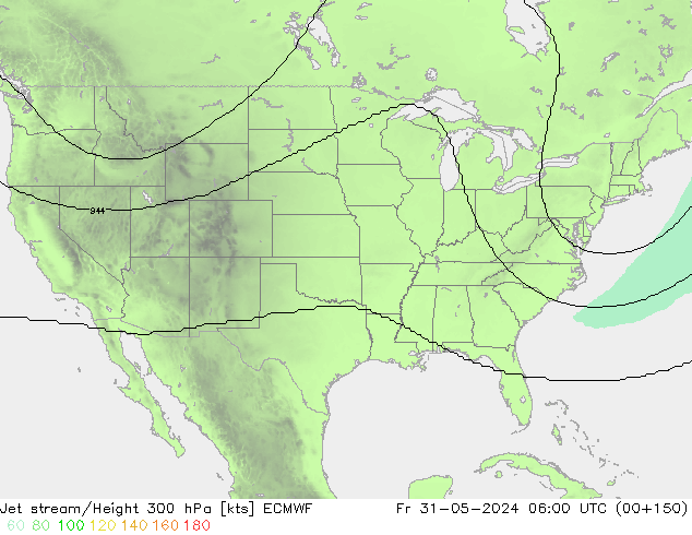 Jet Akımları ECMWF Cu 31.05.2024 06 UTC