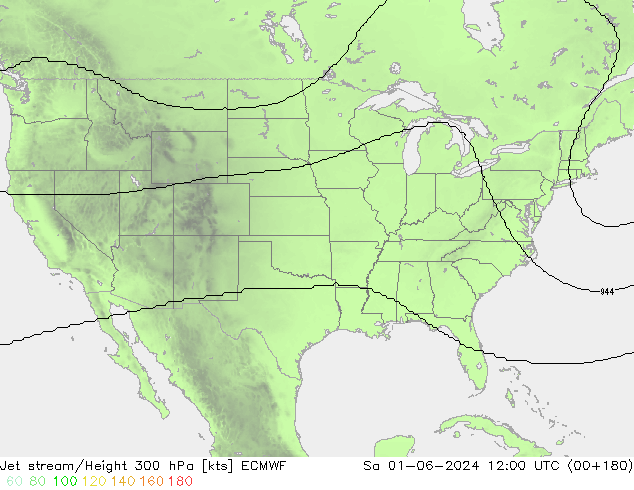 джет ECMWF сб 01.06.2024 12 UTC