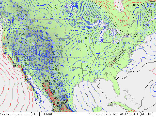 Yer basıncı ECMWF Cts 25.05.2024 06 UTC