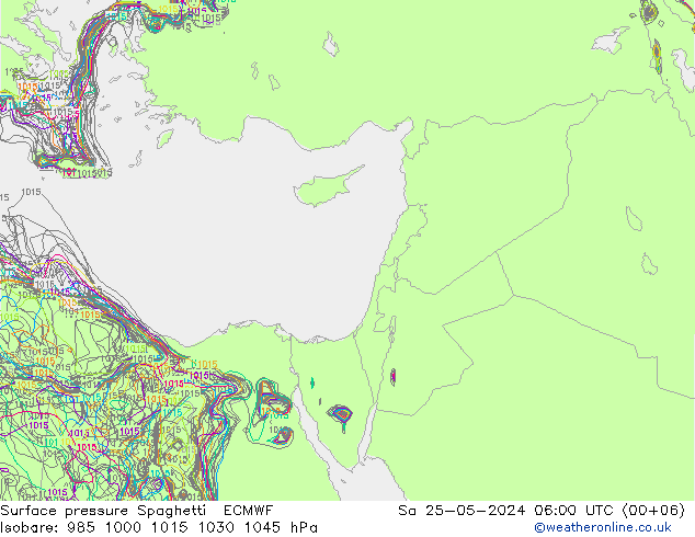 Yer basıncı Spaghetti ECMWF Cts 25.05.2024 06 UTC