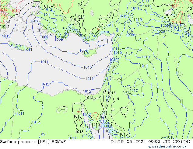 Surface pressure ECMWF Su 26.05.2024 00 UTC