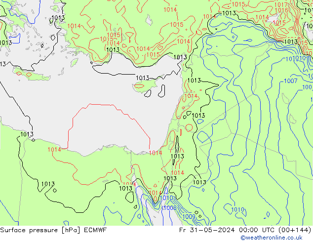 pression de l'air ECMWF ven 31.05.2024 00 UTC