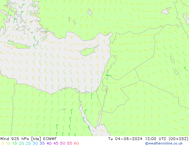 Vent 925 hPa ECMWF mar 04.06.2024 12 UTC