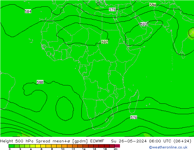 Height 500 hPa Spread ECMWF Ne 26.05.2024 06 UTC