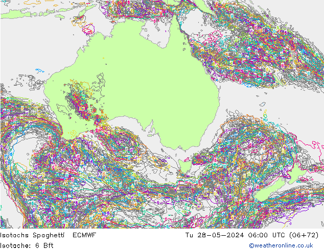 Isotachen Spaghetti ECMWF di 28.05.2024 06 UTC