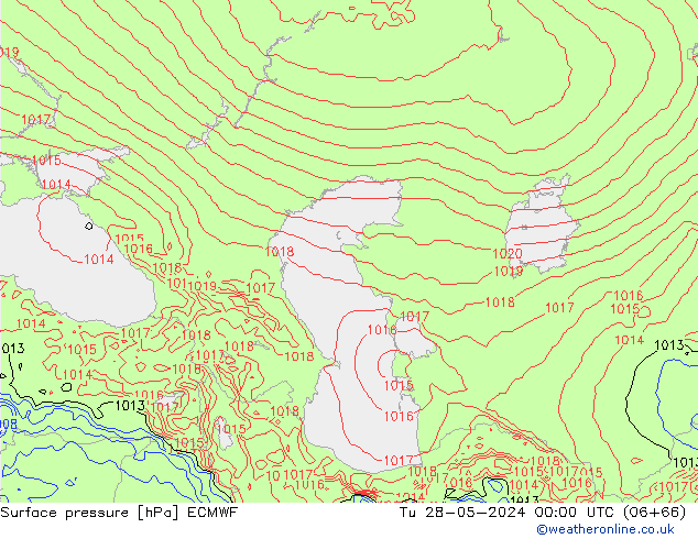 Yer basıncı ECMWF Sa 28.05.2024 00 UTC