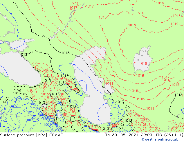 Bodendruck ECMWF Do 30.05.2024 00 UTC