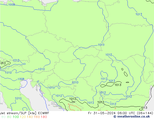 Courant-jet ECMWF ven 31.05.2024 06 UTC