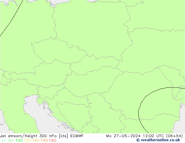 Corrente a getto ECMWF lun 27.05.2024 12 UTC