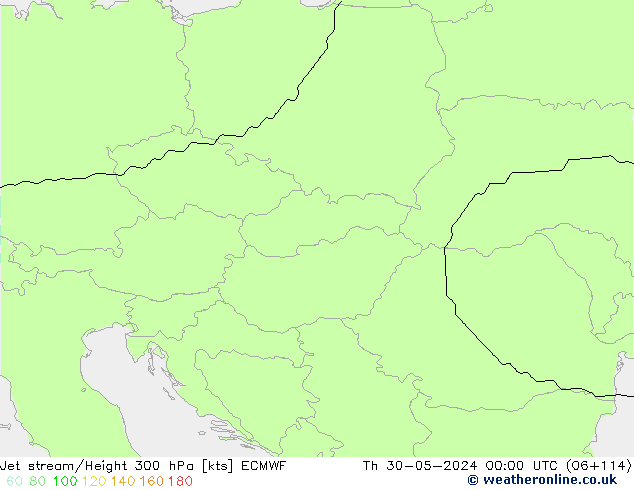 Straalstroom ECMWF do 30.05.2024 00 UTC