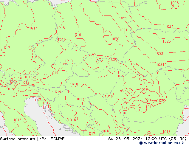 Bodendruck ECMWF So 26.05.2024 12 UTC