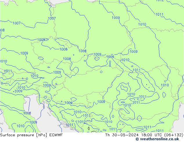 Surface pressure ECMWF Th 30.05.2024 18 UTC