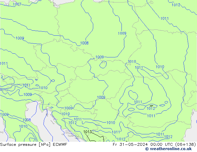 Surface pressure ECMWF Fr 31.05.2024 00 UTC