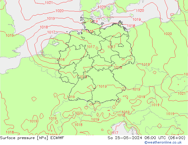 Yer basıncı ECMWF Cts 25.05.2024 06 UTC