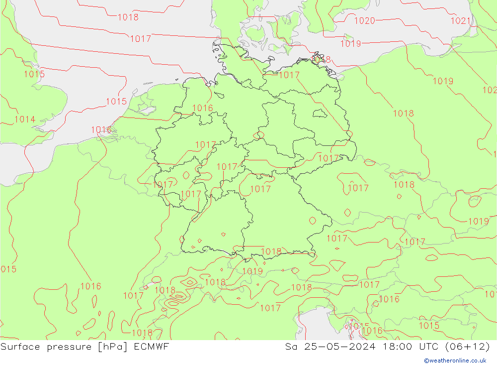 Yer basıncı ECMWF Cts 25.05.2024 18 UTC