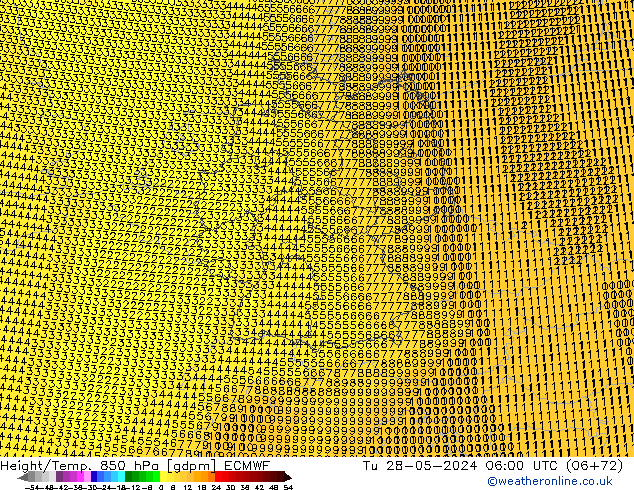 Height/Temp. 850 hPa ECMWF Tu 28.05.2024 06 UTC