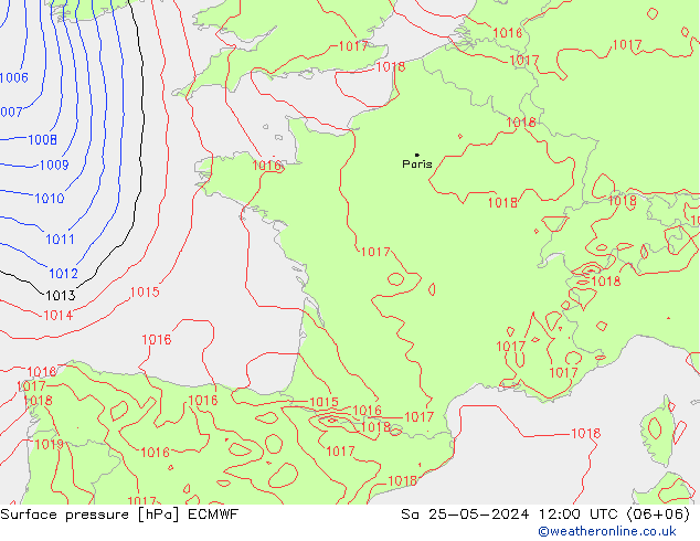 Yer basıncı ECMWF Cts 25.05.2024 12 UTC