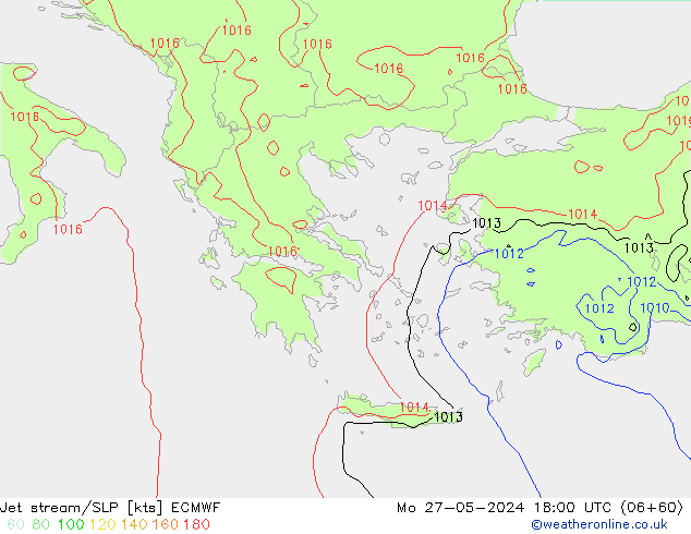 Corriente en chorro ECMWF lun 27.05.2024 18 UTC