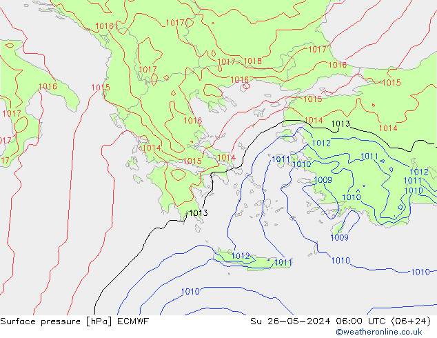 ciśnienie ECMWF nie. 26.05.2024 06 UTC