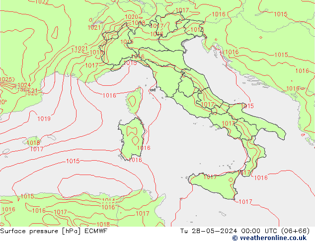 Yer basıncı ECMWF Sa 28.05.2024 00 UTC