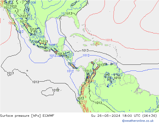 Yer basıncı ECMWF Paz 26.05.2024 18 UTC