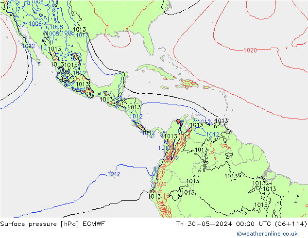 ciśnienie ECMWF czw. 30.05.2024 00 UTC