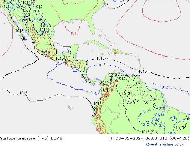 Surface pressure ECMWF Th 30.05.2024 06 UTC