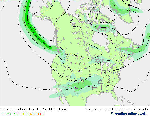 Polarjet ECMWF So 26.05.2024 06 UTC