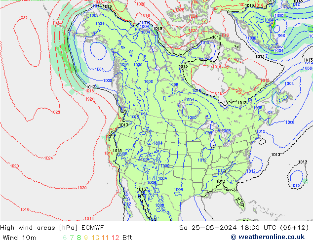 Windvelden ECMWF za 25.05.2024 18 UTC