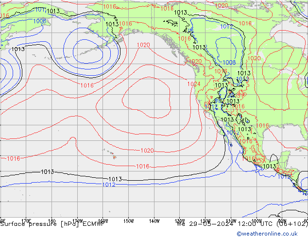 Bodendruck ECMWF Mi 29.05.2024 12 UTC