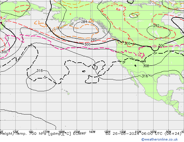 Height/Temp. 700 hPa ECMWF Ne 26.05.2024 06 UTC