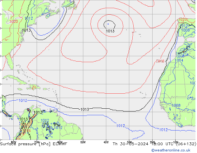 Bodendruck ECMWF Do 30.05.2024 18 UTC