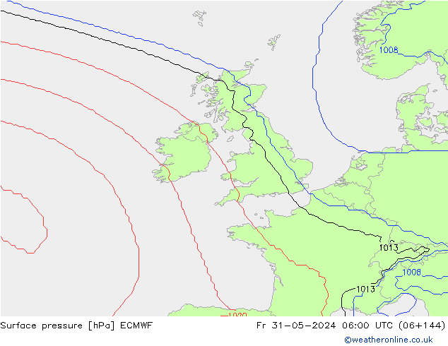 ciśnienie ECMWF pt. 31.05.2024 06 UTC