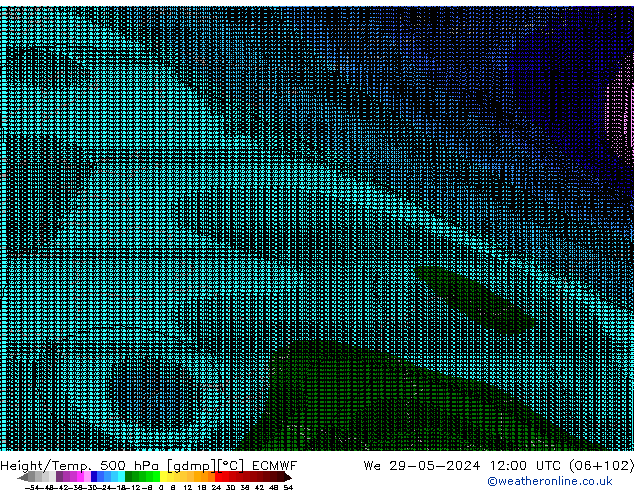 Géop./Temp. 500 hPa ECMWF mer 29.05.2024 12 UTC