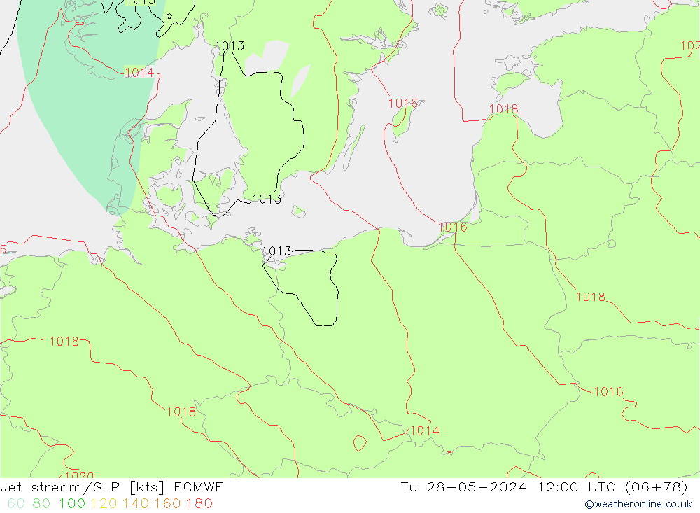 Corrente a getto ECMWF mar 28.05.2024 12 UTC