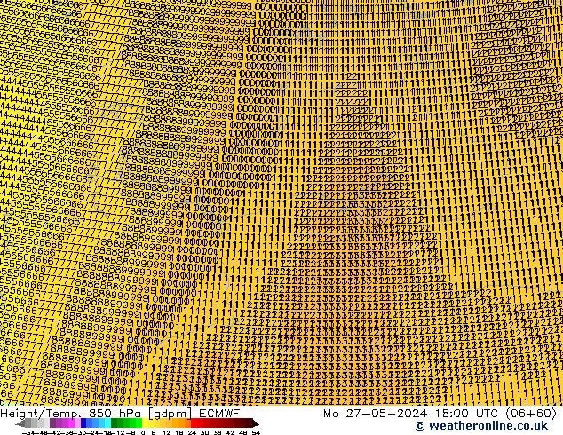 Height/Temp. 850 hPa ECMWF  27.05.2024 18 UTC