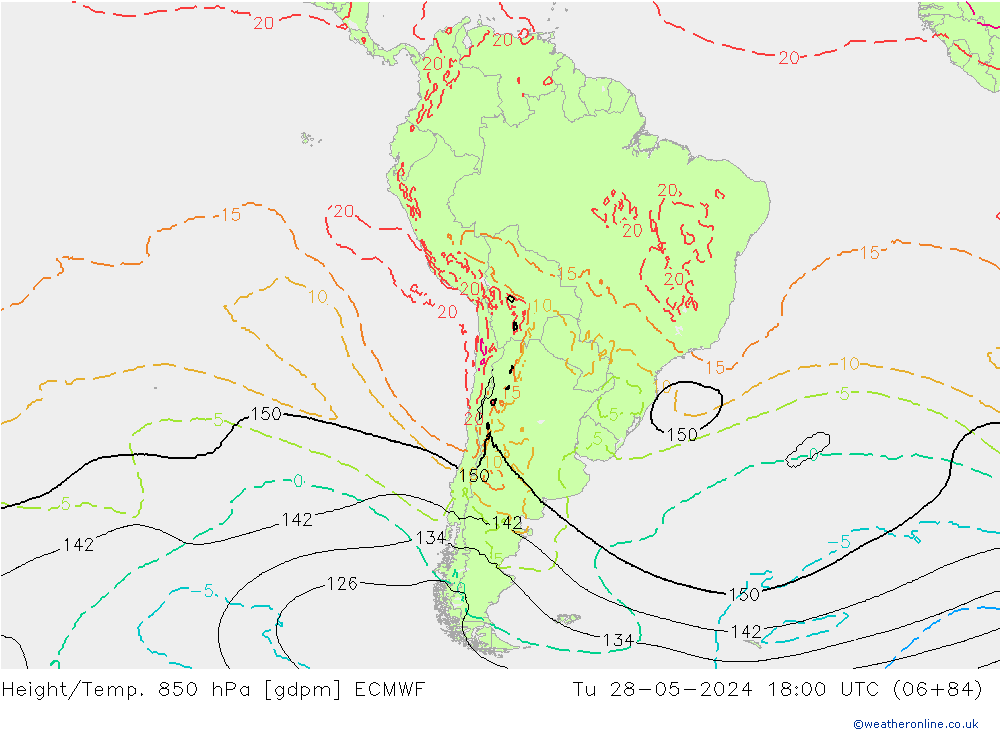 Height/Temp. 850 hPa ECMWF Ter 28.05.2024 18 UTC