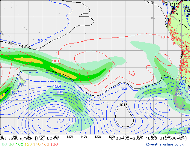 Jet Akımları/SLP ECMWF Sa 28.05.2024 18 UTC