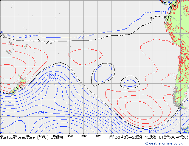 Bodendruck ECMWF Do 30.05.2024 12 UTC