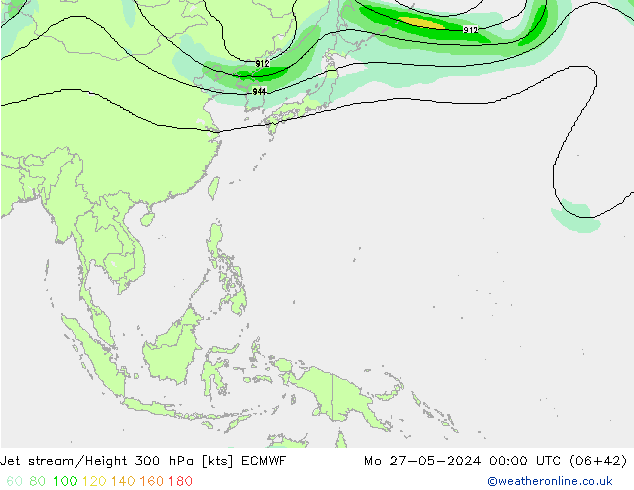 джет ECMWF пн 27.05.2024 00 UTC