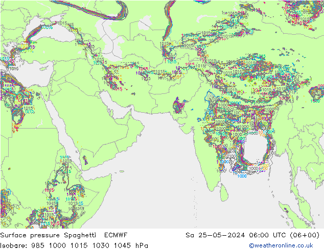 pression de l'air Spaghetti ECMWF sam 25.05.2024 06 UTC